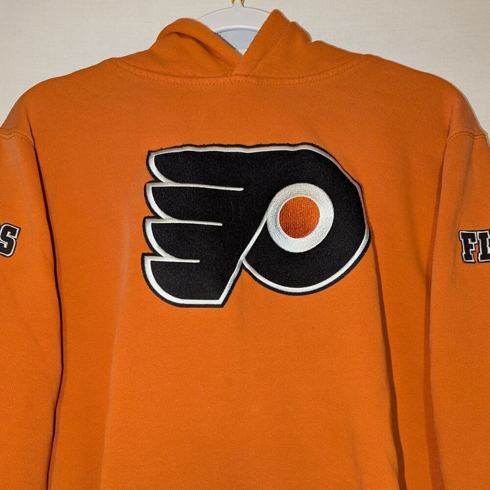 Y2K Philadelphia Flyers NHL Reebok Hoodie Sweatshirt - Picture 3 of 7